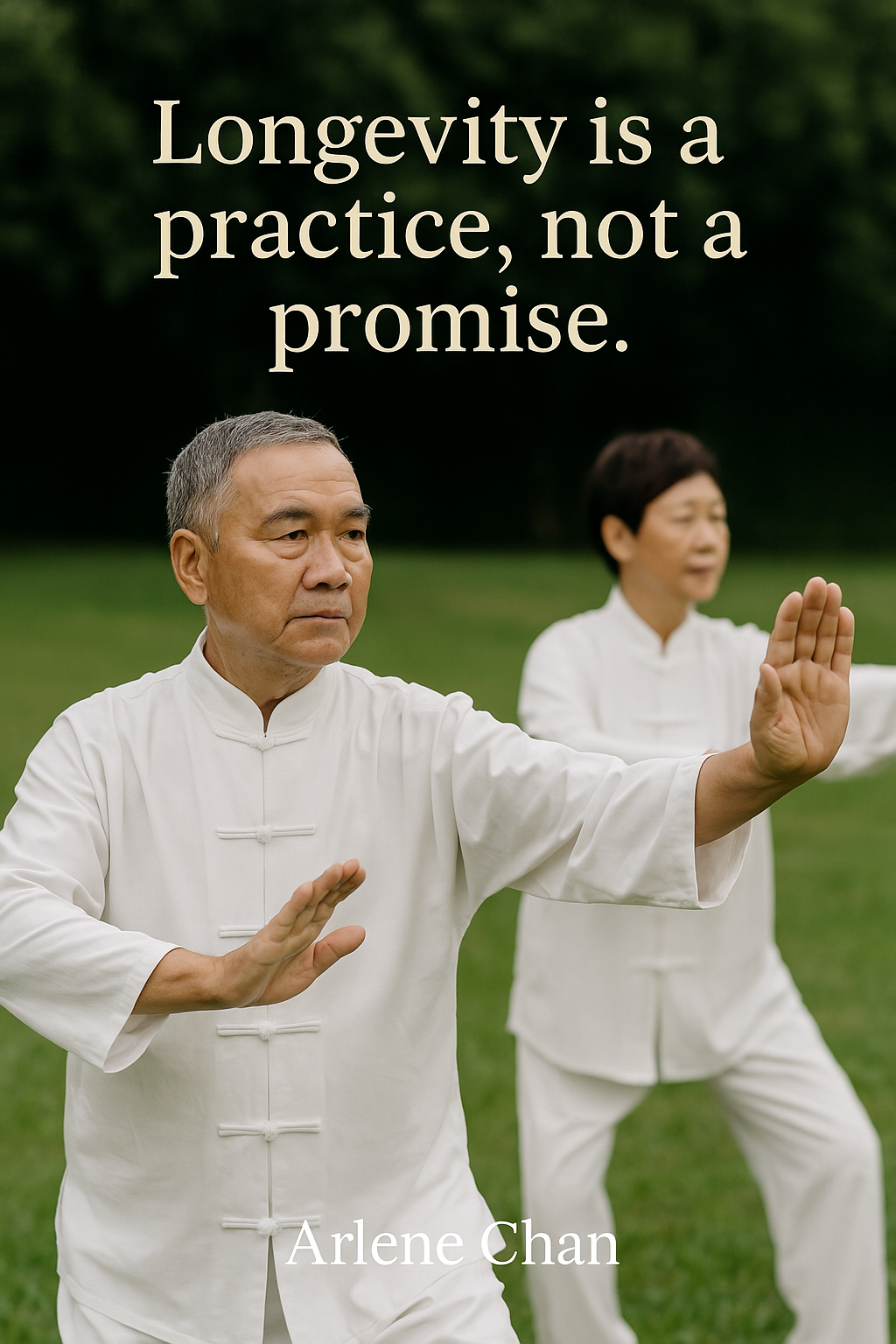 Longevity is a practice, not a promise. A couple practicing martial arts.